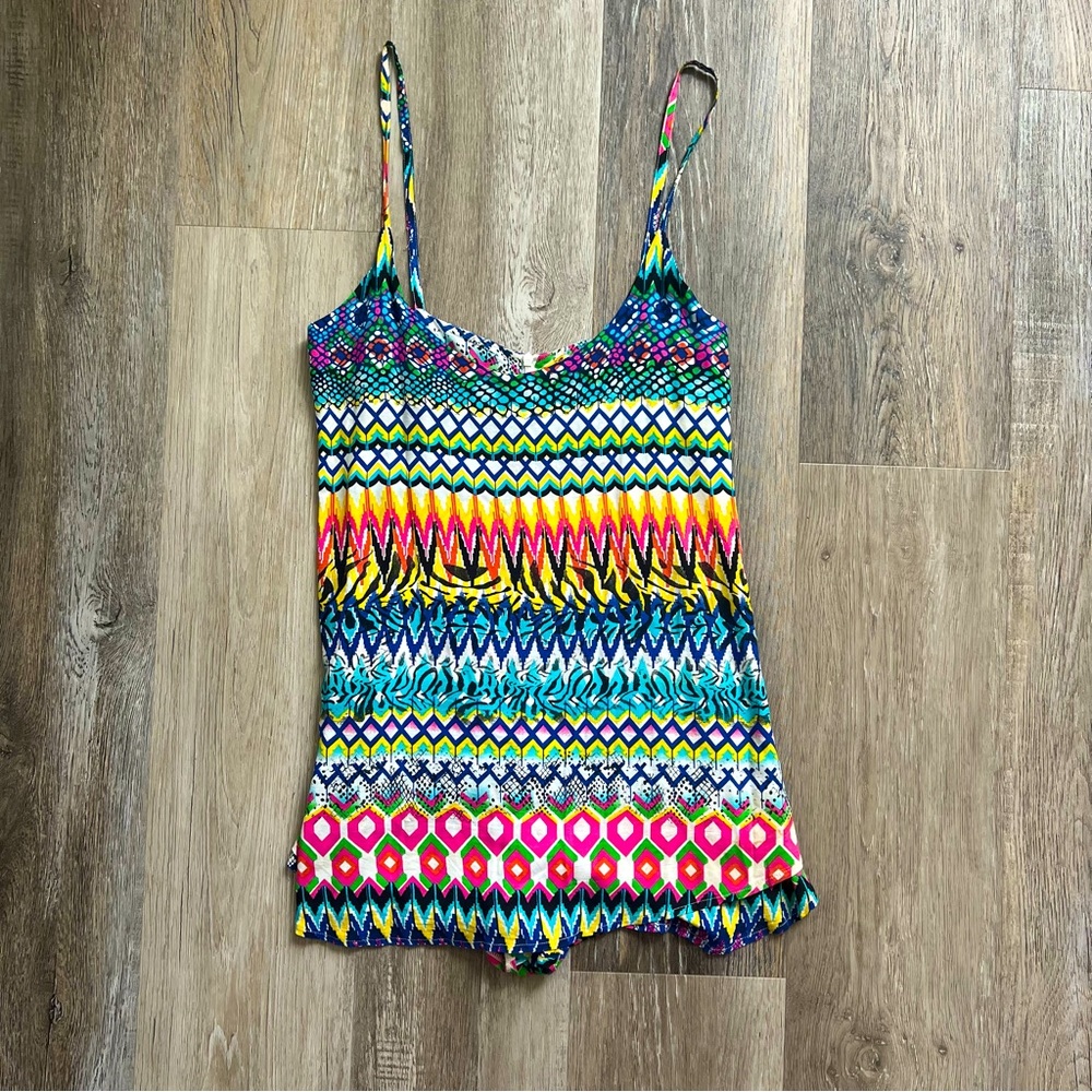 LF The Story of Lola skirted printed romper